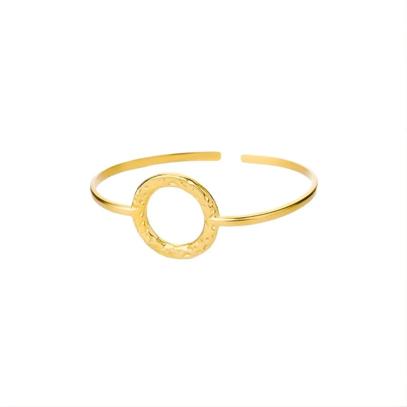 Bracelete Dourado Modelo Aura Fundo Branco