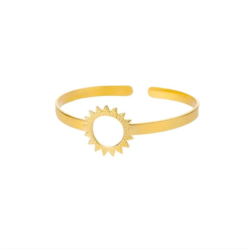 Bracelete Dourado Modelo Solene Fundo Branco