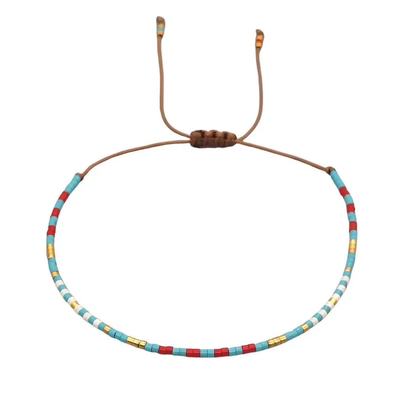 Pulseira de Micanga Modelo Riviera fundo branco