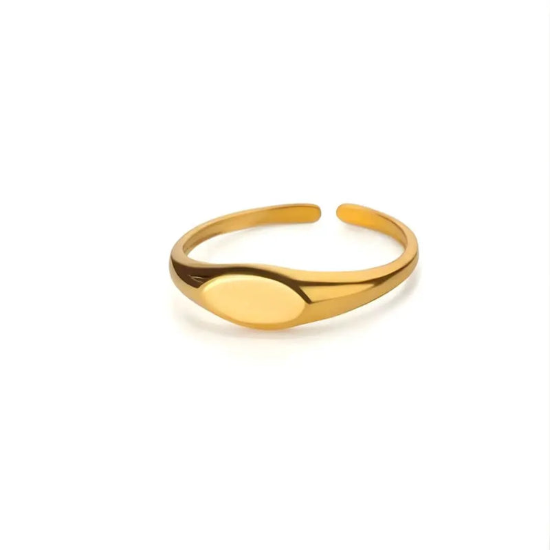 Anel Dourado Feminino Basic