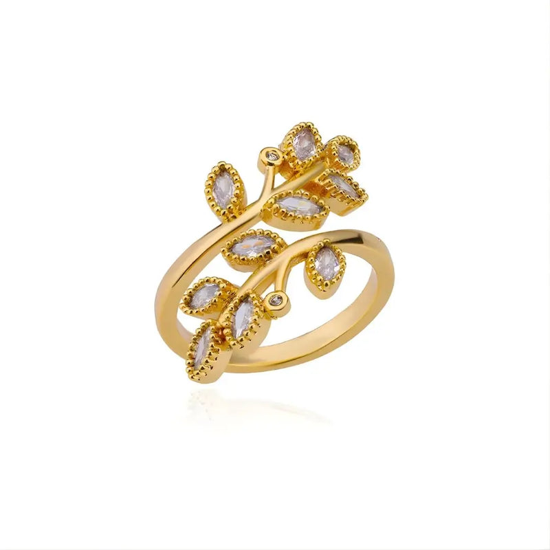 Anel Dourado Feminino Modelo Alba 1