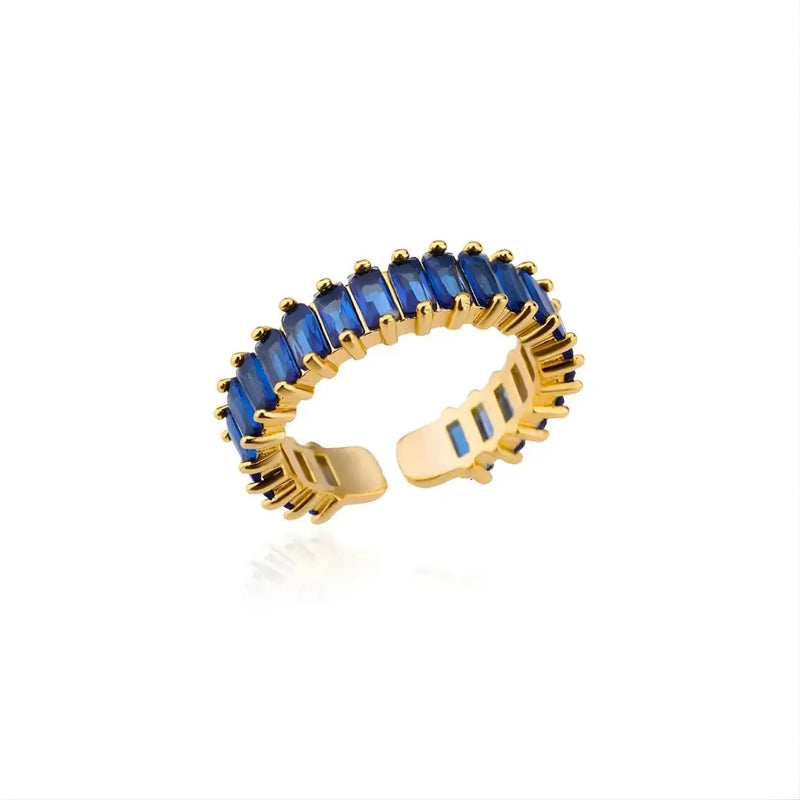 Anel Dourado Feminino Modelo Lazuli 1