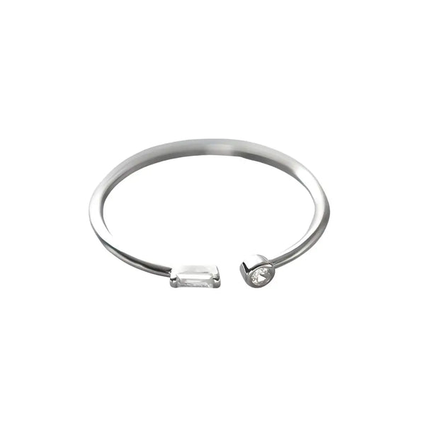 Anel Prata Feminina Estelle Premium