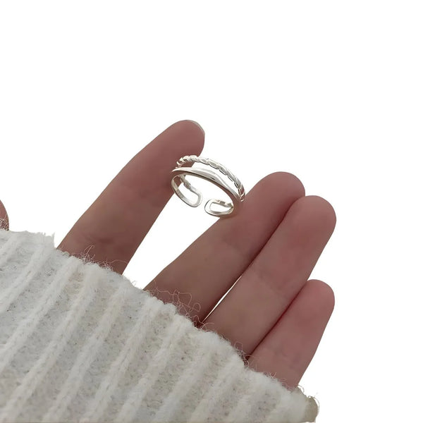 Anel Prata Feminina Modelo Crown