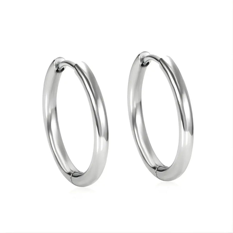 Brinco Aco Inoxidavel Modelo Ring fundo branco
