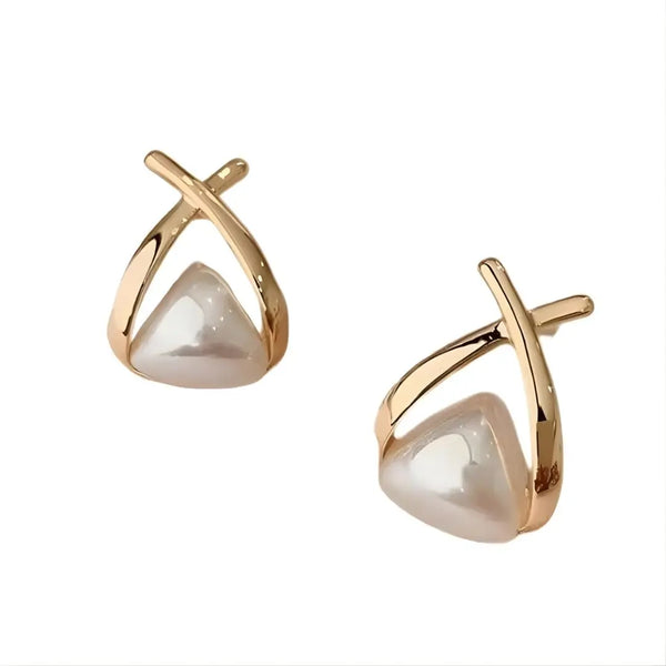 Brinco Dourado Feminino Modelo Cross