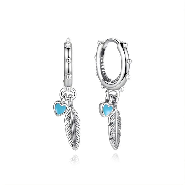 Brinco Prata Modelo Folha