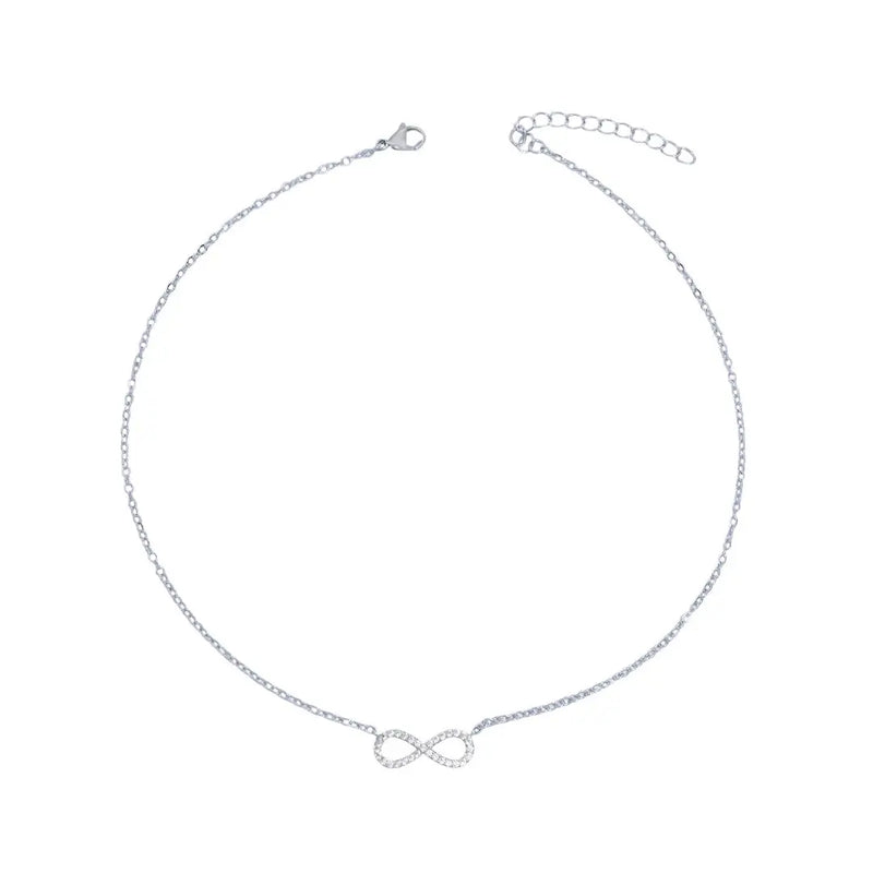 Colar de Aco inoxidavel Modelo Infinity fundo branco