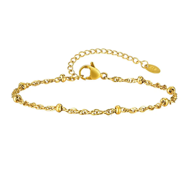 Pulseira Dourada Modelo Lumiere fundo branco