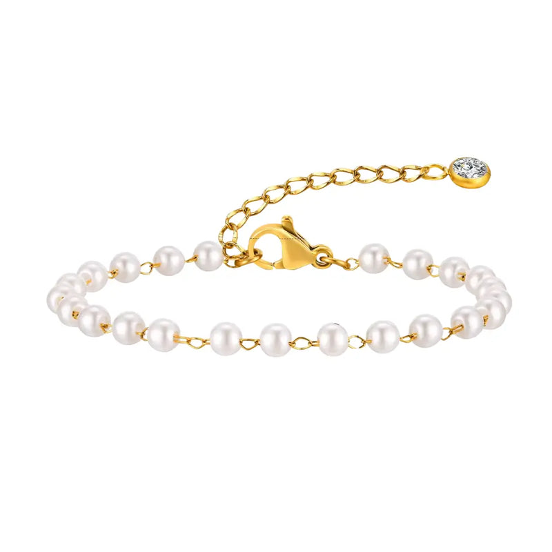 Pulseira de Perolas Modelo Essenza fundo branco
